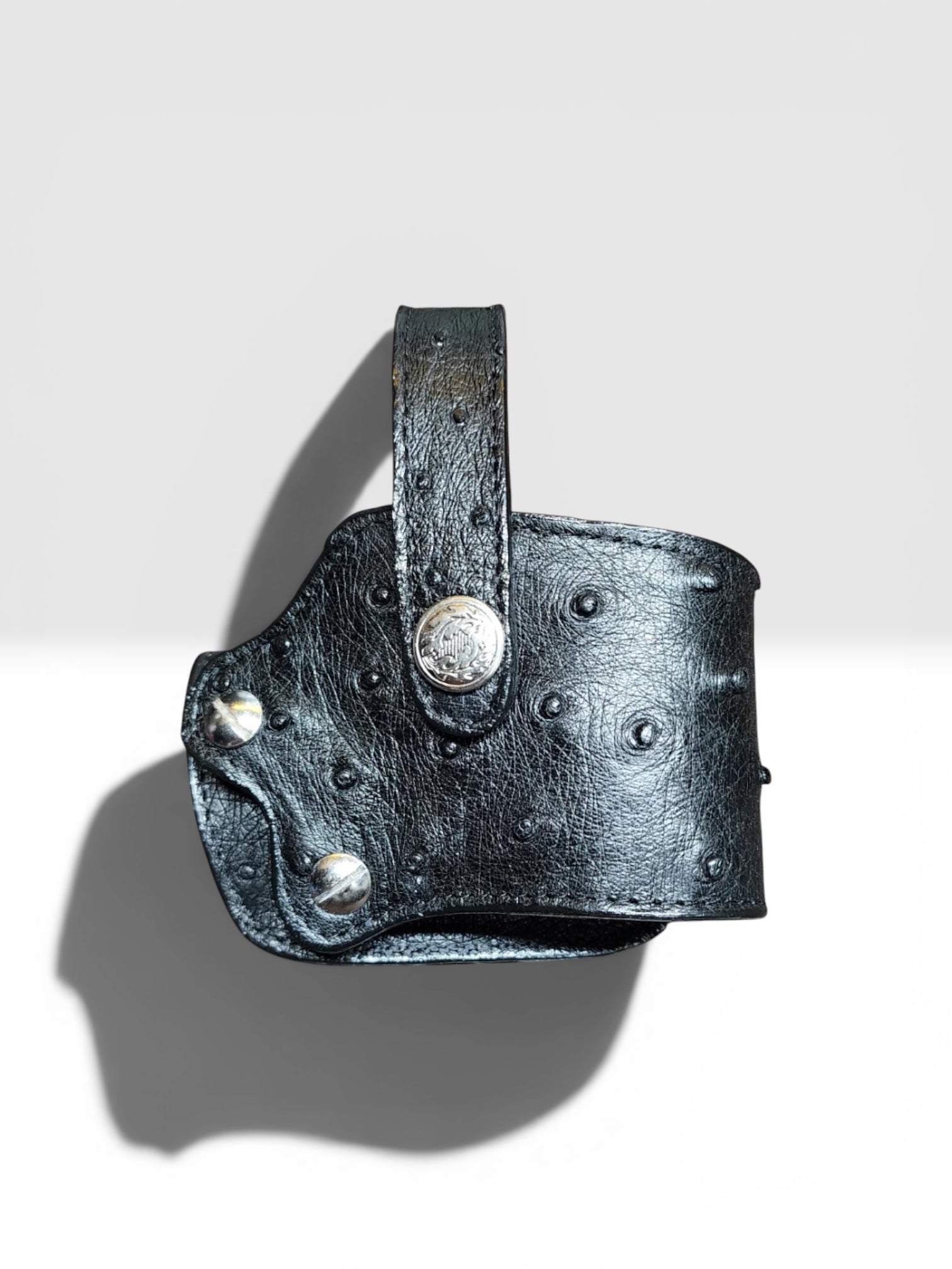 Genuine Ostrich Black Holster